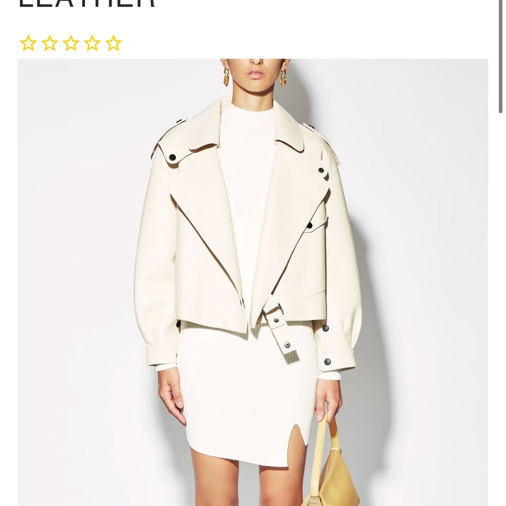 Ducie London cropped leather coat
